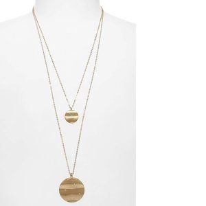 Bp. Long Double Layer Coin Necklace